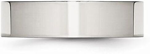 Solid Stainless Steel Flat 6mm Plain Classic Wedding Band Ring Comfort-Fit in Saudi Arabia