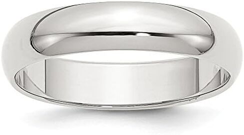 Solid 925 Sterling Silver 5mm Plain Classic Dome Wedding Band Ring in Saudi Arabia