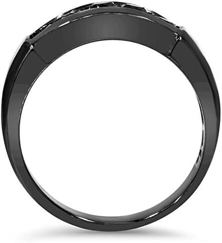 1/2ct Black Diamond Mens Wedding Band 10K Black Gold in Kuwait