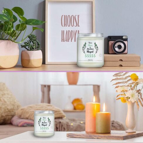 Money Abundance Drawing Gift Idea 8oz Lavender Aromatherapy Candle for Manifestation, Intention, Attracting Cash Flow Boost, Luck Spell, Purification Chakra Healing Scented Natural Soybean Wax Candles in Saudi Arabia