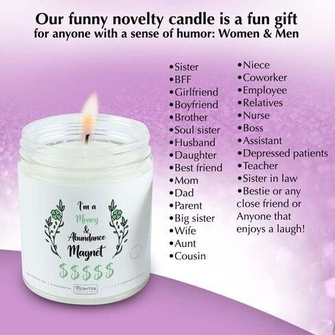Money Abundance Drawing Gift Idea 8oz Lavender Aromatherapy Candle for Manifestation, Intention, Attracting Cash Flow Boost, Luck Spell, Purification Chakra Healing Scented Natural Soybean Wax Candles in Saudi Arabia