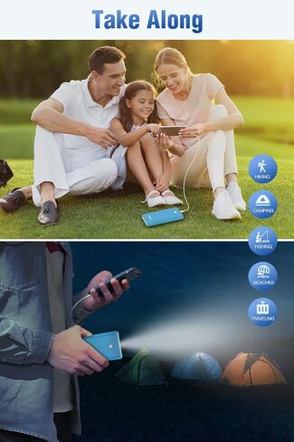 EnergyQC Pilot X7 Portable Charger,20000mAh 18W PD Fast Charging Power Bank,USB C Input/Output Battery Pack with LED Flashlight for iPhone,Samsung and More - Black+Red in Saudi Arabia