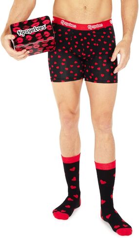 Tipsy Elves Men's Boxer Briefs and Socks Valentine's Day Gift Set in Saudi Arabia