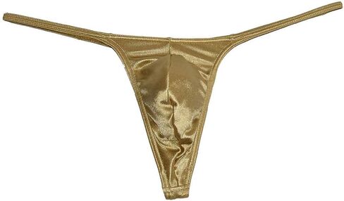 Jaxu Men's Swim Thong Slim Pouch G-String Bikini Shiny T-back in Kuwait