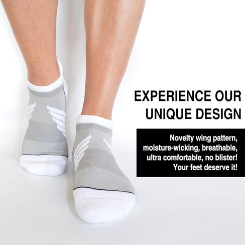 Compression Ankle Cushioned Running Sport Socks for Men Women, Busy Socks Low Cut Arch Support Tab Athletic Socks 3 Pairs in Saudi Arabia