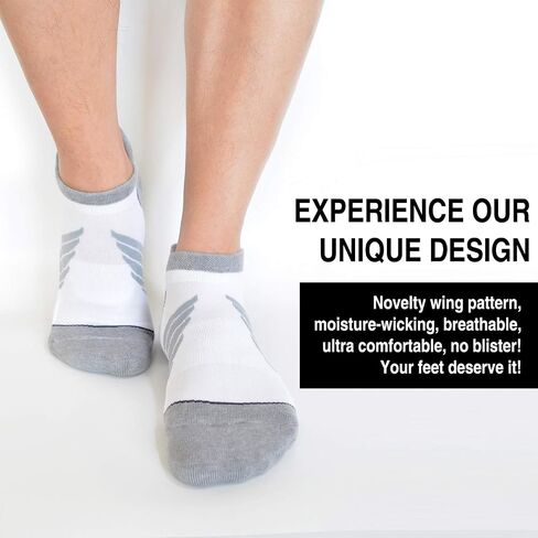 Compression Ankle Cushioned Running Sport Socks for Men Women, Busy Socks Low Cut Arch Support Tab Athletic Socks 3 Pairs in Saudi Arabia