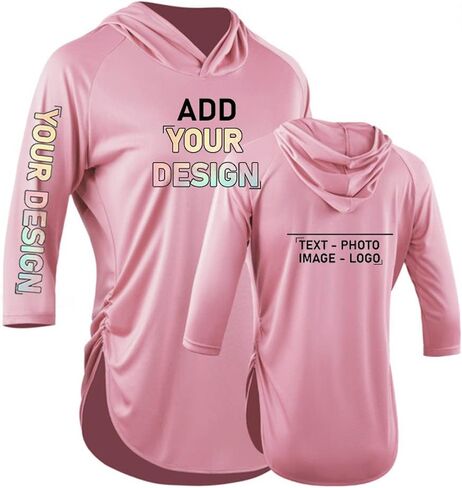 DEYI Custom Women's UPF 50+ Long Sleeve Workout Yoga Shirts with Hoodie in Kuwait