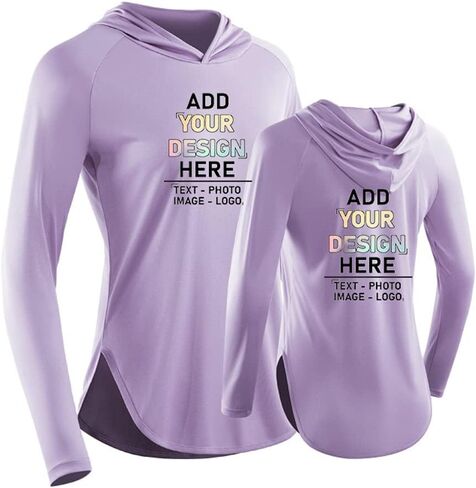DEYI Custom Women's UPF 50+ Long Sleeve Workout Yoga Shirts with Hoodie in Kuwait
