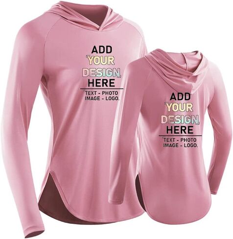 DEYI Custom Women's UPF 50+ Long Sleeve Workout Yoga Shirts with Hoodie in Kuwait