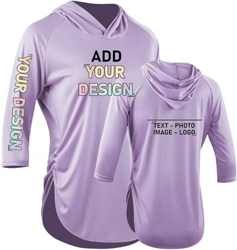 DEYI Custom Women's UPF 50+ Long Sleeve Workout Yoga Shirts with Hoodie in Kuwait