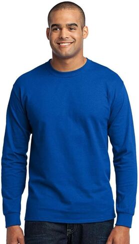Port & Company Tall Long Sleeve 50/50 Cotton/Poly T-Shirt. PC55LST in Kuwait
