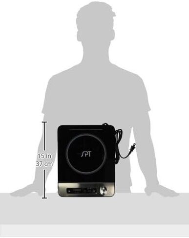 SPT SR-1884SS 1650W Induction Cooktop with Control Knob, Black in Saudi Arabia