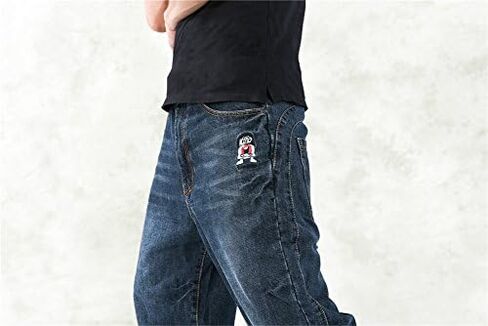 QIBOE Men's Fashion Hip Hop Baggy Jeans Denim in Saudi Arabia