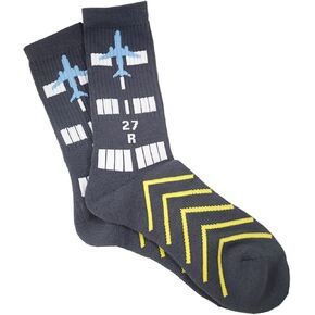 Runway Design, Aviation-Themed Premium Crew Socks 1-Pair in Saudi Arabia