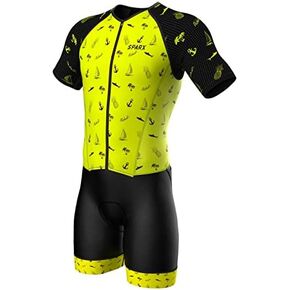 Sparx Mens Elite Aerosuit Triathlon Suit Mens Short Sleeve Tri Suit Skinsuit in Saudi Arabia