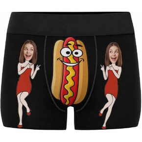 YESCUSTOM Mens Underwear Text Customed Fun Picture Boxer Briefs For Fathers Day Birthday Party Gift Personalized XS-5XL in Saudi Arabia