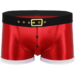 Lejafay Christmas Underwear Men's Flannel Underwear Male Boxer Shorts Boxershorts Long Underpants Shiny Shorts X-Large in Saudi Arabia