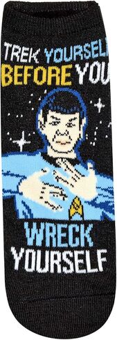 Star Trek Spock Trek Yourself Before You Wreck Yourself Juniors/Womens 5 Pack Ankle Socks in Saudi Arabia