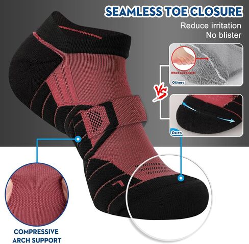 Hylaea Athletic Running Socks Cushion Padded Moisture Wicking Low Cut in Saudi Arabia