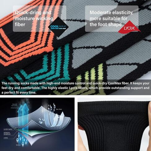 Hylaea Athletic Running Socks Cushion Padded Moisture Wicking Low Cut in Saudi Arabia
