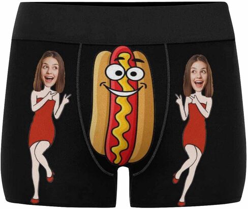 YESCUSTOM Mens Underwear Text Customed Fun Picture Boxer Briefs For Fathers Day Birthday Party Gift Personalized XS-5XL in Saudi Arabia