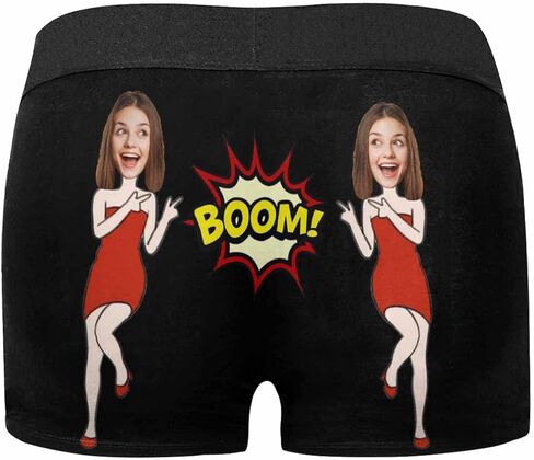 YESCUSTOM Mens Underwear Text Customed Fun Picture Boxer Briefs For Fathers Day Birthday Party Gift Personalized XS-5XL in Saudi Arabia