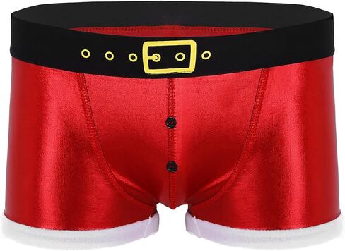 Lejafay Christmas Underwear Men's Flannel Underwear Male Boxer Shorts Boxershorts Long Underpants Shiny Shorts X-Large in Saudi Arabia