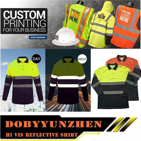 DOBYYUNZHEN Customized Man Polo Shirt Personalized High Visibility Reflective Work Wear for Man in Saudi Arabia