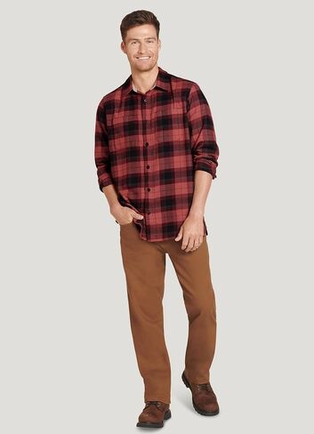 Jockey Men's Lifestyle Outdoors Long Sleeve Flannel Shirt in Saudi Arabia