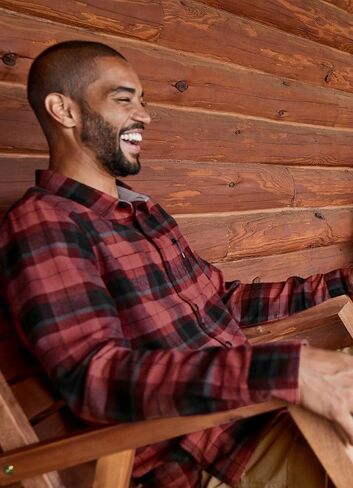 Jockey Men's Lifestyle Outdoors Long Sleeve Flannel Shirt in Saudi Arabia