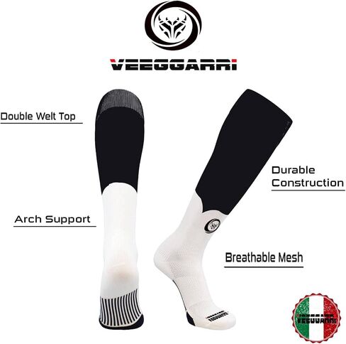 VEEGGARRI 2- PACK SOCCER SOCKS BUNDLE ( Blue + Black), One Size Tall, v-1 in Saudi Arabia