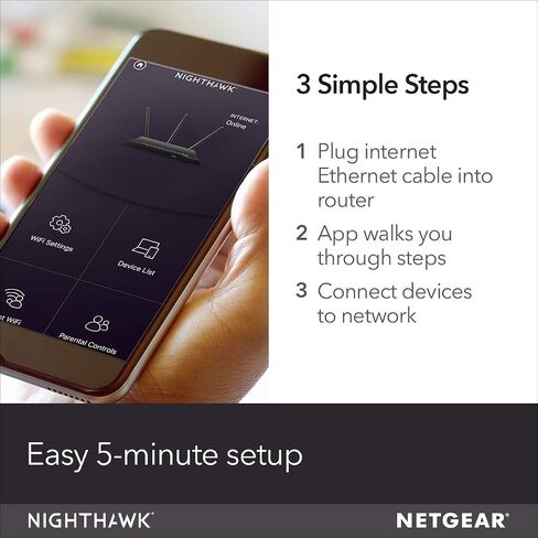 Netgear R8000-100PAS Nighthawk X6 Wireless Router 802.11A/B/G/n/AC Desktop, Black in Saudi Arabia