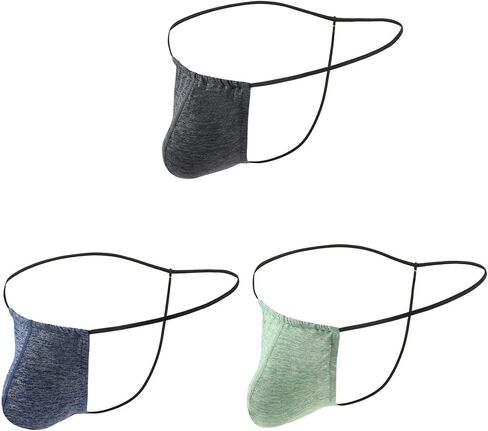 Andongnywell Mens Sexy Briefs Soft Breathable Bulge Pouch Underwear Thongs Underpants Panties 3 Pack Lingerie in Saudi Arabia