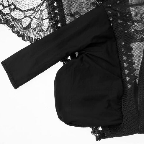 Moily Men's Frilly Ruffled Lace Bikini Briefs Sissy Pouch Trunks Underwear with Garters Belts in Kuwait