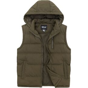 Soularge Men's Big and Tall Winter Warm Thick Utility Puffer Vest Outerwear in Saudi Arabia