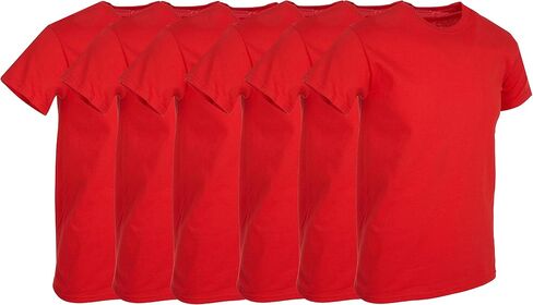 BILLIONHATS 6 Pack Men's Solid Colors Cotton T-Shirts Short Sleeve Lightweight Tees, Bulk in Saudi Arabia