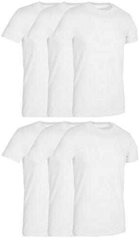 BILLIONHATS 6 Pack Men's Solid Colors Cotton T-Shirts Short Sleeve Lightweight Tees, Bulk in Saudi Arabia