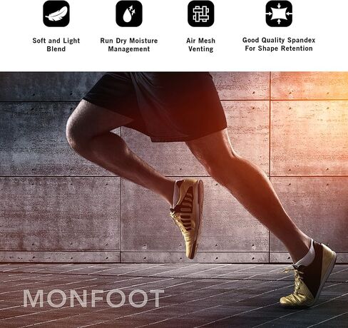 MONFOOT 5-10 أزواج من جوارب الكاحل الرياضية المبطنة لأداء الجري للرجال والنساء in Kuwait