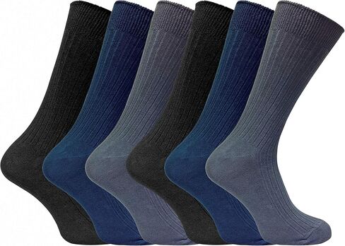 مجموعة من 6 جوارب رفيعة للرجال مصنوعة من القطن بنسبة 100% وخفيفة الوزن ومسامية ومضلعة in Kuwait