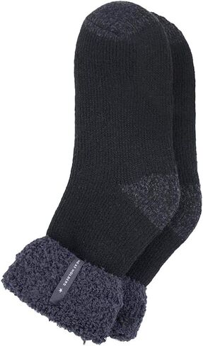 Heat Holders Mens Luxury Cozy Soft Fleece Lined Fluffy Bed Socks for Sleep in Saudi Arabia