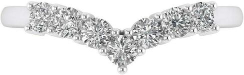 Elegant Touch 14K White Gold Plated Adjustable Cubic Zirconia V-Shape Toe Ring Jewelry Gift in Kuwait