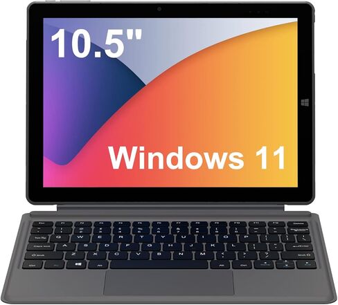 تابلت ويندوز 11 من اول كيوب بشاشة لمس 2 في 1 قابلة للفصل، انتل سيليرون N4120، ذاكرة RAM 8GB، SSD 128GB، 10.5 انش FHD IPS 1920x1280، واي فاي 2.4G+5G، بلوتوث، نوع C، HDMI in Kuwait