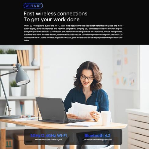 تابلت ويندوز 11 من اول كيوب بشاشة لمس 2 في 1 قابلة للفصل، انتل سيليرون N4120، ذاكرة RAM 8GB، SSD 128GB، 10.5 انش FHD IPS 1920x1280، واي فاي 2.4G+5G، بلوتوث، نوع C، HDMI in Kuwait