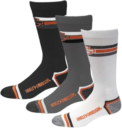 Harley-Davidson Wolverine Men's 3 Pack Retro Rider Wicking Socks D99218870-990 in Saudi Arabia