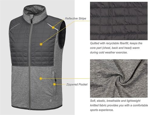 Little Donkey Andy Men's Lightweight Golf Vest Warm Outdoor Sleeveless Jacket for Hiking Travel Running Casual in Saudi Arabia