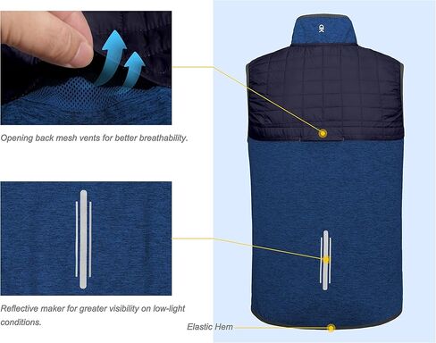 Little Donkey Andy Men's Lightweight Golf Vest Warm Outdoor Sleeveless Jacket for Hiking Travel Running Casual in Kuwait