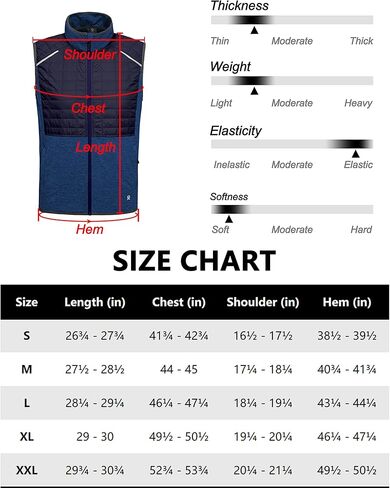 Little Donkey Andy Men's Lightweight Golf Vest Warm Outdoor Sleeveless Jacket for Hiking Travel Running Casual in Kuwait