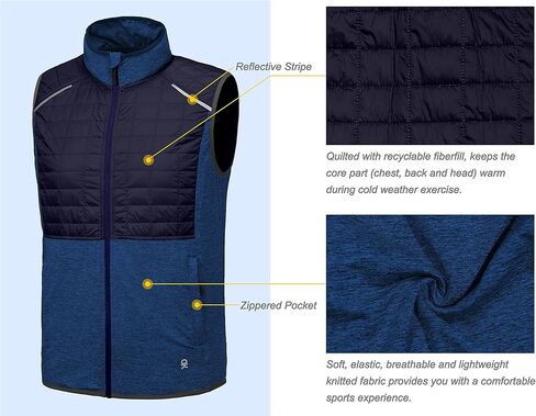 Little Donkey Andy Men's Lightweight Golf Vest Warm Outdoor Sleeveless Jacket for Hiking Travel Running Casual in Kuwait