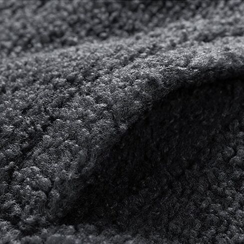 Mens Big Tall Heavy Fleece Winter Coat Zip Up Fuzzy Sherpa Hoodie Sweatshirt Quilted Lined Warm Puffer Down Jacket in Kuwait