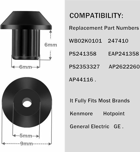 WB2K101 Pack of 16 Gas Range Surface Burner Grate Rubber Pad Set Replacement for GE,Hotpoint,Kenmore,Compatible with General Electric Replaces WB02K0101 247410 AP2622260 PD040035 PS241358 WB02K0101 in Saudi Arabia